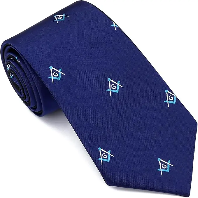 AMITER Woven Necktie for Freemason, Mens Fashion Neck Ties with Masonic… — product photo