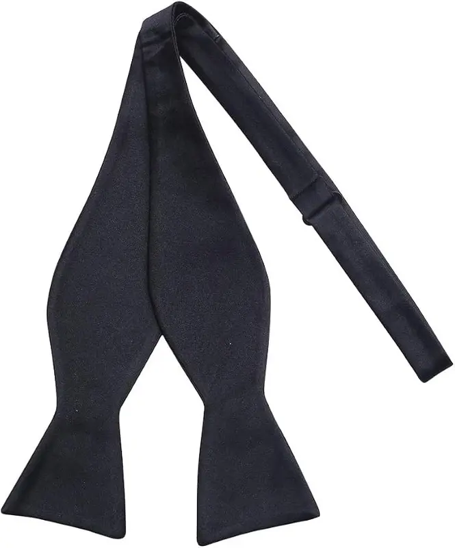 100% Silk Mens Bowtie Self Tie Bow Tie Bowtie Tuxedo Wedding Solid Color… — product photo