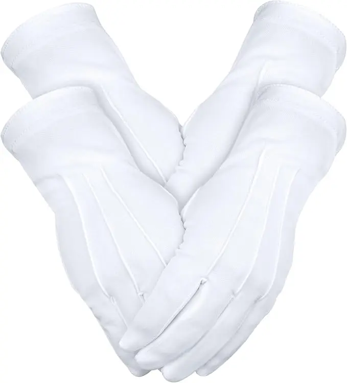 BEVTEE White Gloves Men Women, Formal Costume Gloves, Clown Accessories — product photo
