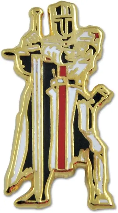 Christian Army Knights Templar Crusader Masonic Lapel Pin - [Gold &… — product photo