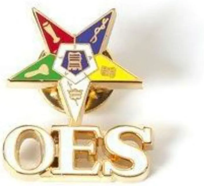 Eastern Star Shield Star with OES Letters — product photo