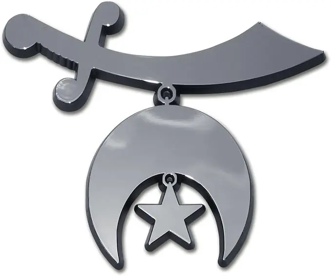 Elektroplate Shriners OEM Chrome Emblem for Cars, Trucks, and All Auto — product photo