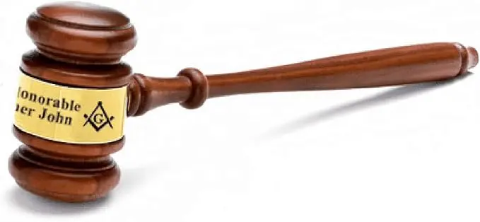 Executive Gift Shoppe | Masonic Wooden Judge's Gavel with Personalized Gold… — product photo