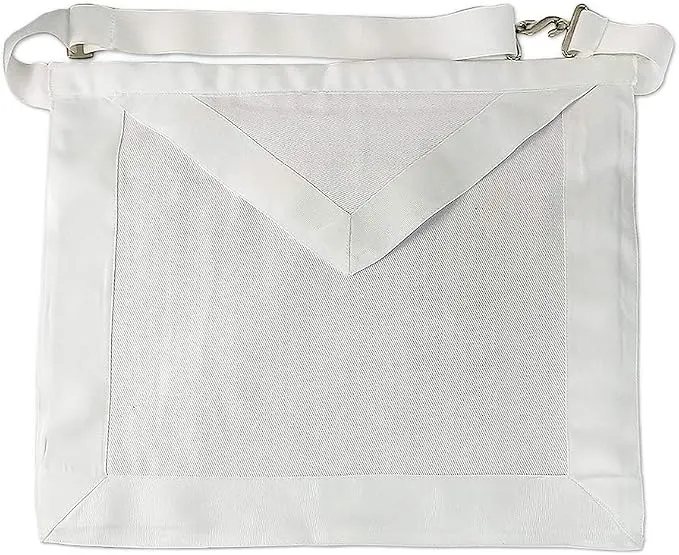 Freemason Entered Apprentice Masonic White Cloth Apron — product photo