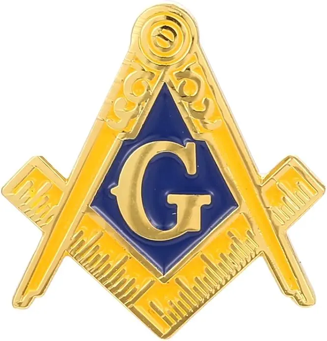 Gudeke Masonic Compasses Freemason Mason Lapel Pin — product photo
