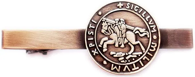 Knights Templar Seal Crusaders Solomons Temple Tie Bar Clip — product photo