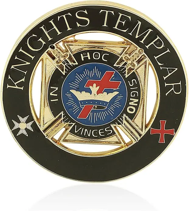 Knights Templar York Rite Commandery Freemasonry/Masonic Lapel Pin. — product photo