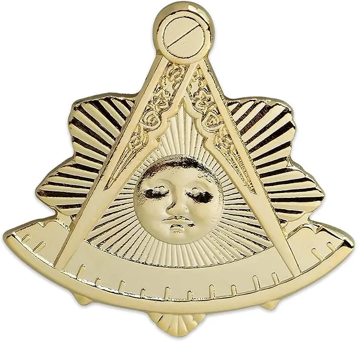 Lapel Pin Masonic Past Master Large 3D 1-1/8" — product photo