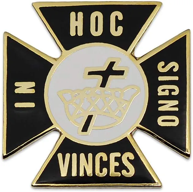 Malta Cross Knights Templar Commandery Masonic Lapel Pin — product photo