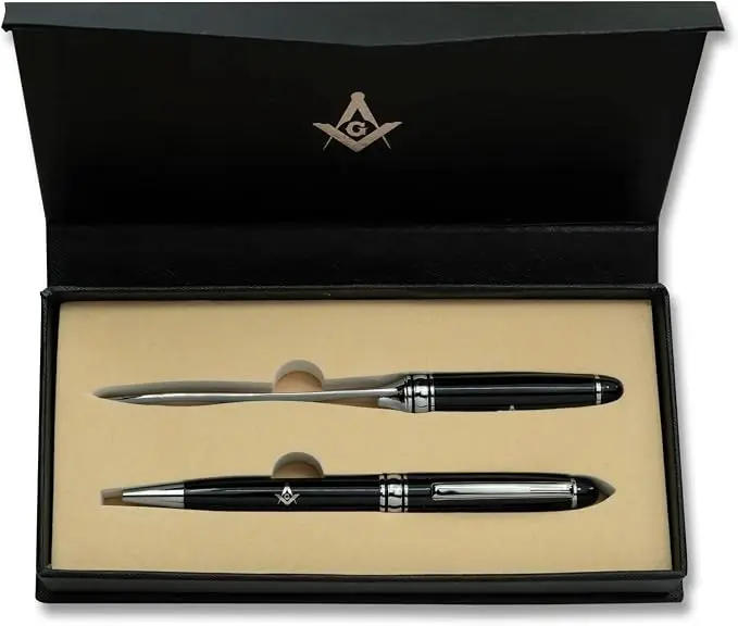 Masonic Pen and Letter Opener with Box — product photo