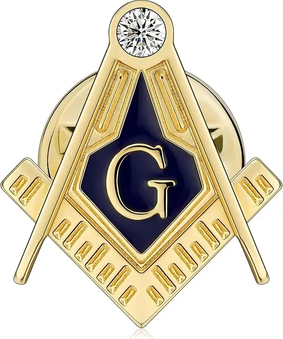 Masonic Tie Tack, Freemason Lapel Pin & Cufflinks — product photo