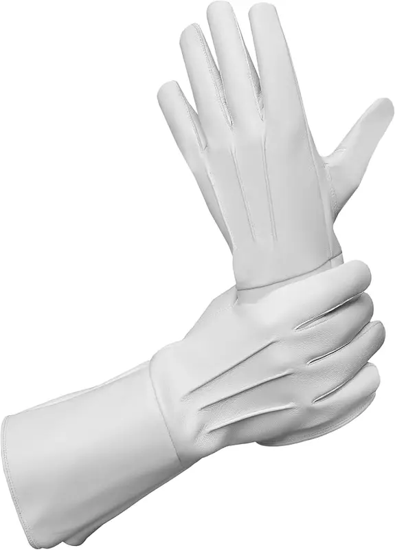 Men's Long Leather Gloves Medieval Renaissance Cosplay Swordsman Steampunk… — product photo
