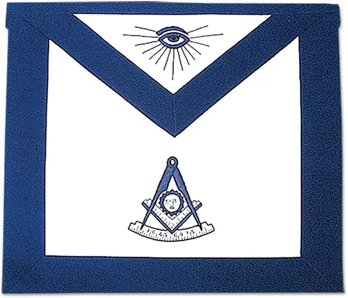 Past Master Masonic Apron - [Blue & White] — product photo