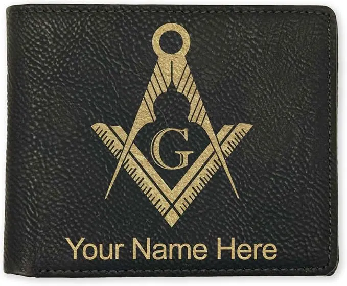 Personalized Wallet, Freemason Symbol — product photo