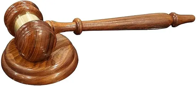 Premium Quality Wood Gavel and Sound Block for Lawyers and Courtroom Judges — product photo