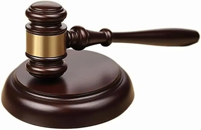 Premium Wooden Gavel and Sound Block Set, Wine Red Judge Gavel for Lawyers… — product photo
