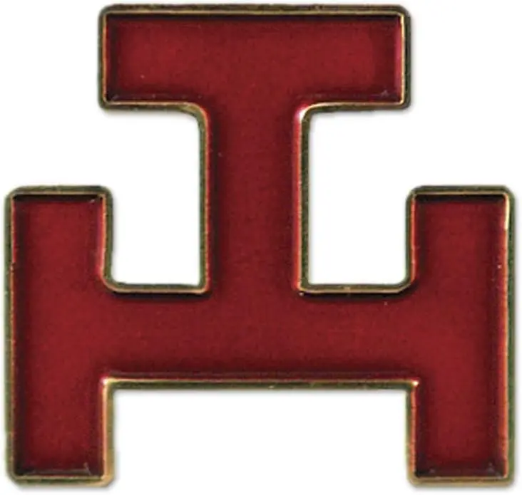 Royal Arch Masonic Lapel Pin - [Red & Gold][1'' Tall] — product photo