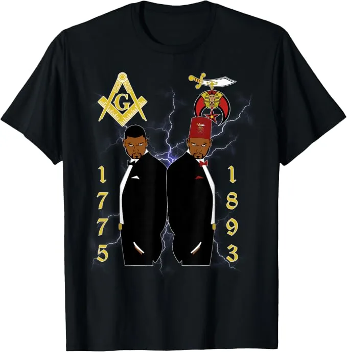Shriners 1893 Masons 1775 Shrine PHA Mason Brothers Masonic T-Shirt — product photo