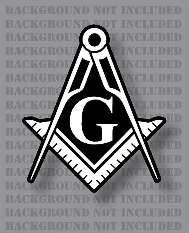 Stonemason Square and Compass Mason Masonic Freemason G Decal Sticker — product photo