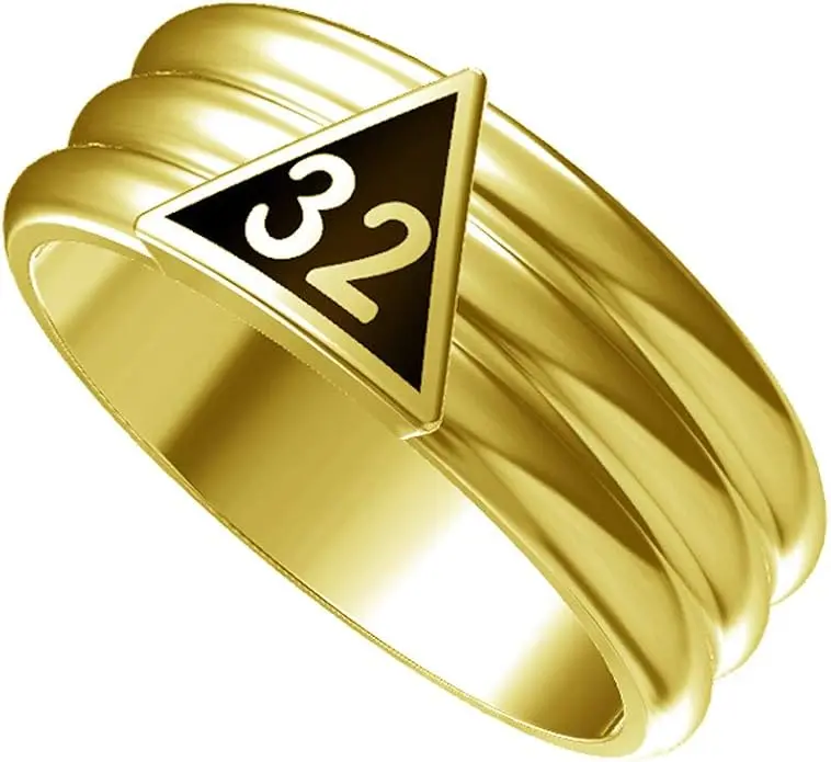 T87 Scottish Rite 32 Degree Stainless Steel Ring 32nd Thirty Second Freemason… — product photo