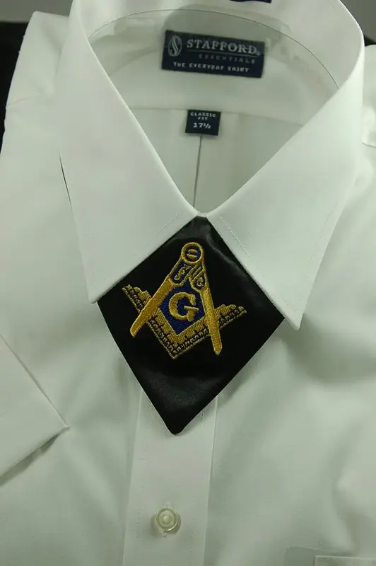 Tie Masonic Cravat Master Mason Square & Compass — product photo