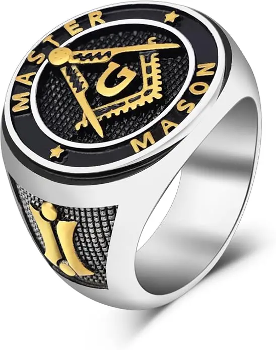 Titanium Steel Masonic Rings for Men — product photo